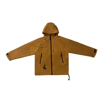 MESUCA Waterproof And Windproof Windbreaker Jacket Unisex Light Yellow