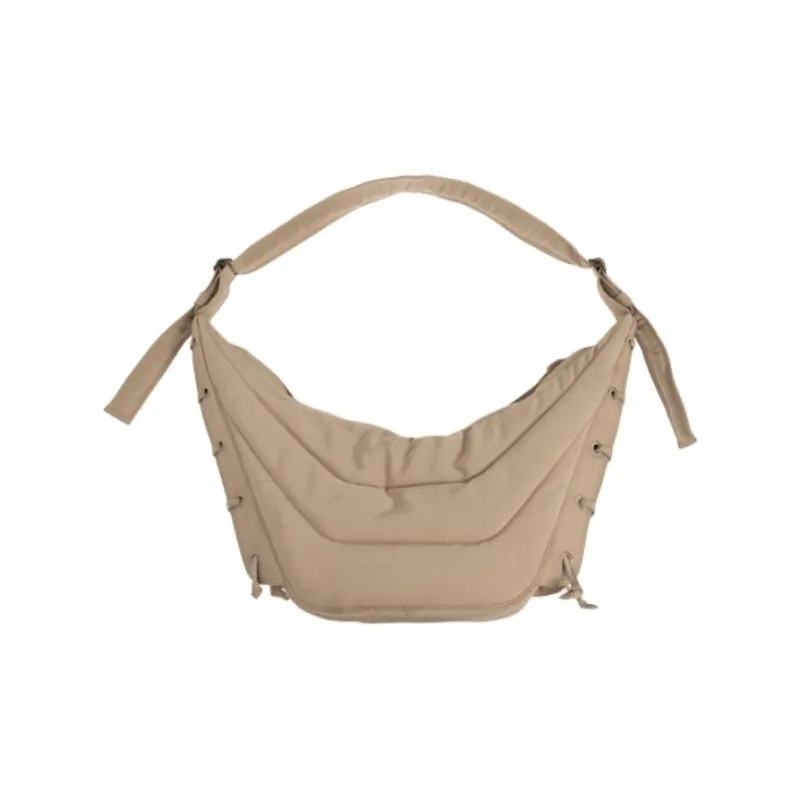 Lemaire Polyamide Croissant Bag Shoulder Bag Medium Size Unisex Beige-0