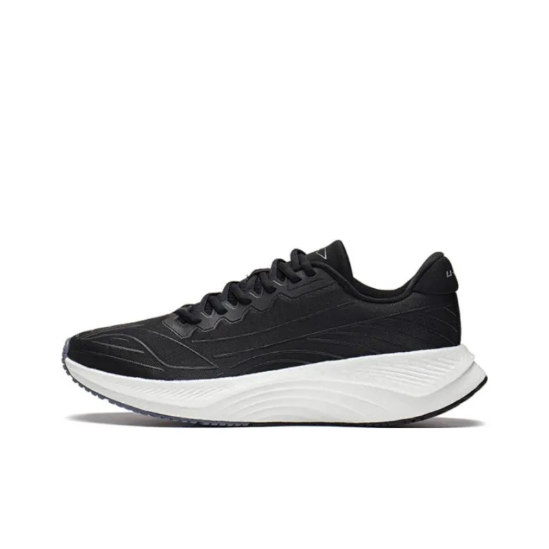 LiNing YueYing 1.0 Cushioned Slip-Resistant Abrasion-Resistant Low-Top Running Shoes Men's Black White-0
