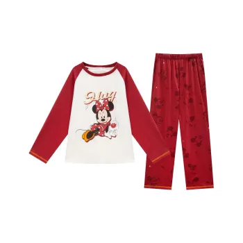 GUKOO x Disney Minnie Series Pajama Set Women's Pearl White