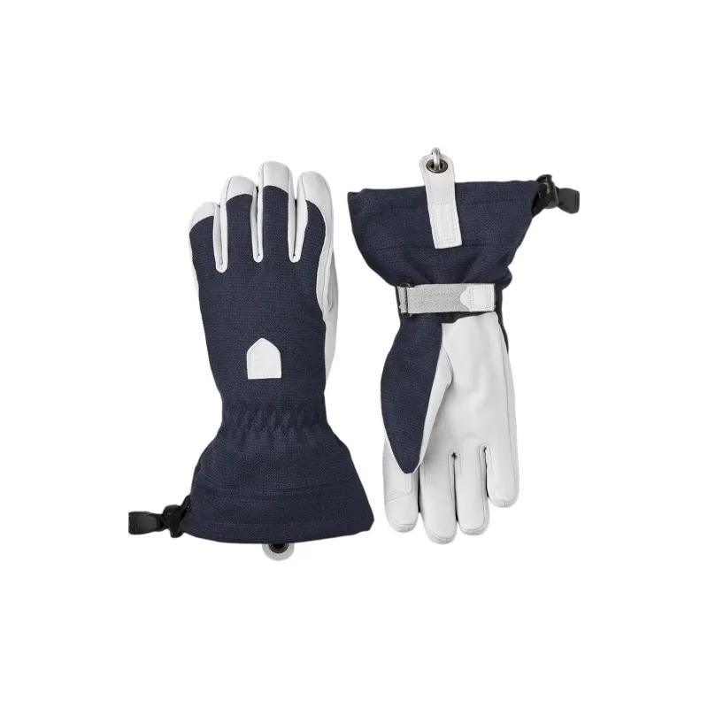 HESTRA Goat Leather Polyester Elastane Gloves Women's Marine Blue-0