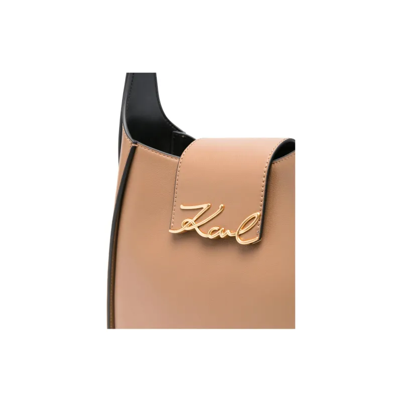 KARL LAGERFELD K/SIGNATURE Polyester Handbag, Shoulder Bag Women's Camel Brown-2