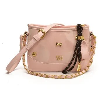 ResNonverba PU Crossbody Bags Shoulder Bags Women's Pink/White/Black/Brown