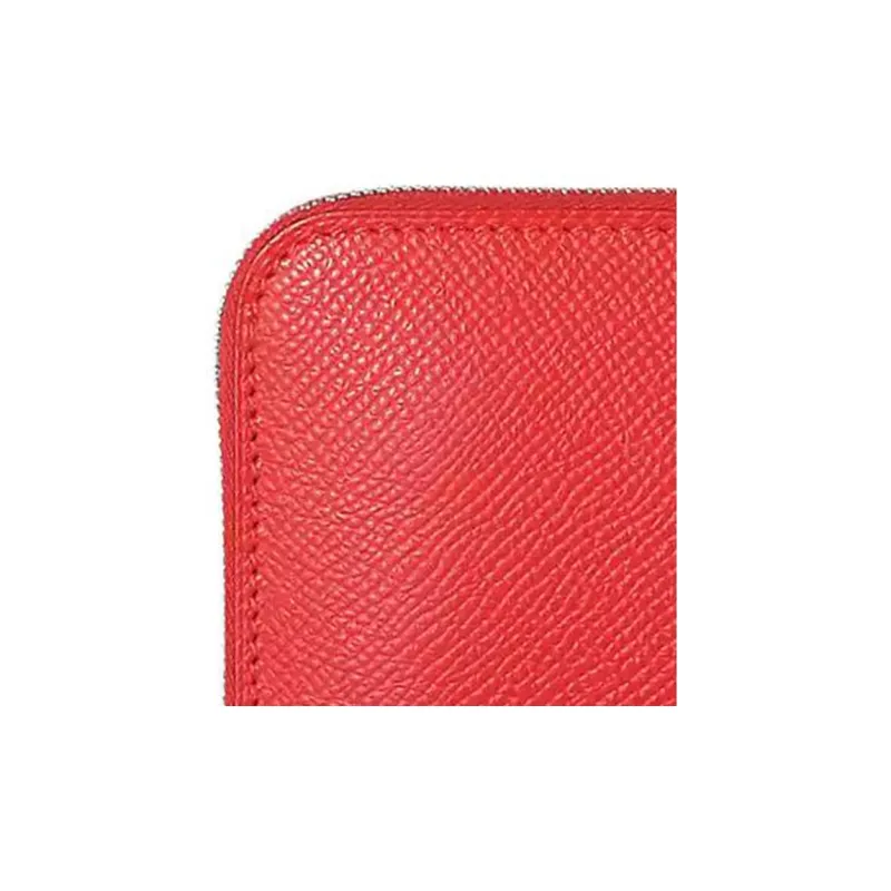 HERMES Epsom Calfskin Wallet Unisex A5 Bougainvillea Dujuan Red-3