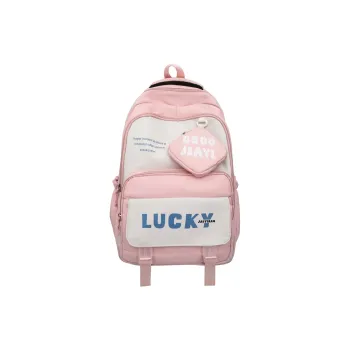 BUBM Nylon Backpack Regular Unisex Black/Green/Pink/Ecru/Khaki/Bayberry Red