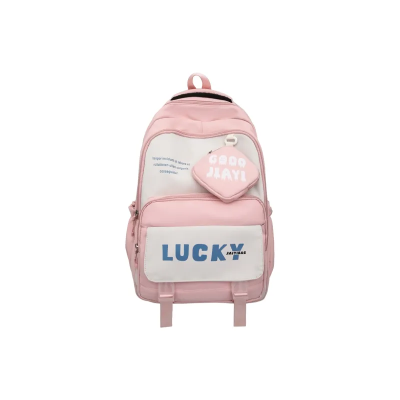 BUBM Nylon Backpack Regular Unisex Black/Green/Pink/Ecru/Khaki/Bayberry Red-25