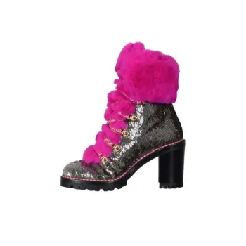 CL LUBOTING Fanny Ankle Boots 7cm Women's Silver