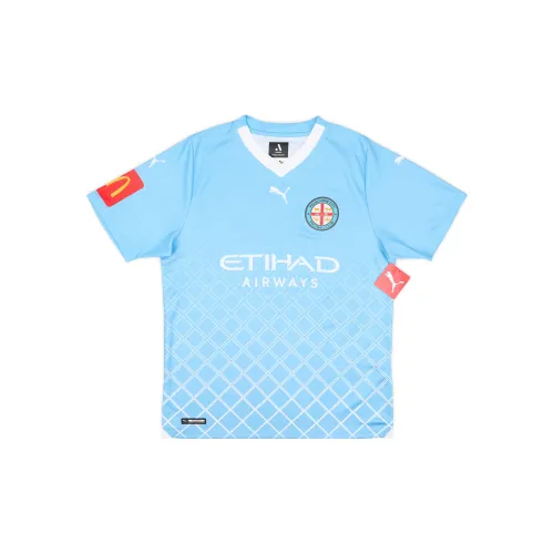 PUMA Home 2023 24 Melbourne City Soccer Jerseys Unisex Light Blue