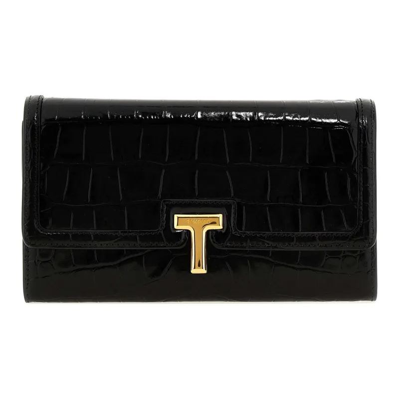 TOM FORD T Logo Plaque Chain Wallet-0
