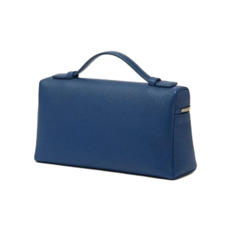 Loro Piana Cow Leather Shoulder Bag, Crossbody Bag, Handbag Women's Ocean Blue-1