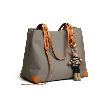 Kevin Cohen Cow Leather Tote Bag, Shoulder Bag Regular Women's Khaki Brown