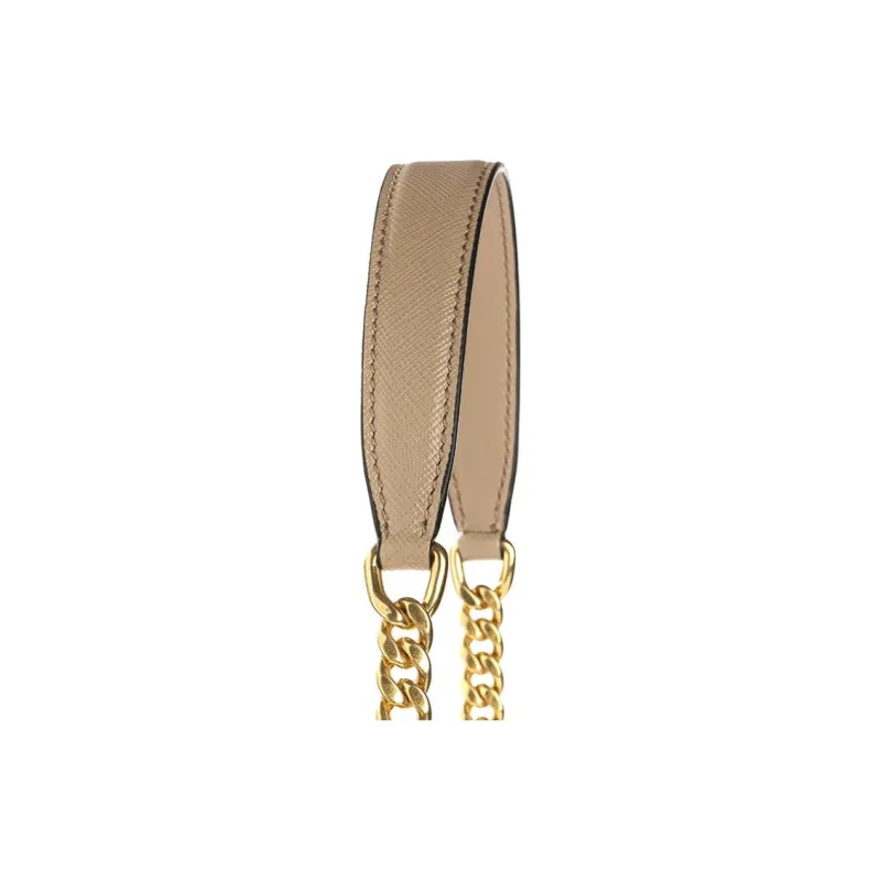 PRADA Cow Leather Crossbody Bag Shoulder Bag Women's Nude Pink-8