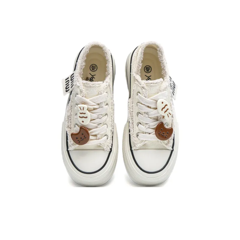 Alan Vincent Slip-Resistant Breathable Height Increasing Low-Top Canvas Shoes Women's-2