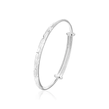 Children's Drawings S999 Fine Silver Bangles Women's
