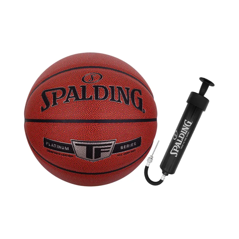 SPALDING TF Collection Platinum Classic Microfiber Leather PU Basketball Brown Size 7 Training Match Unisex-5