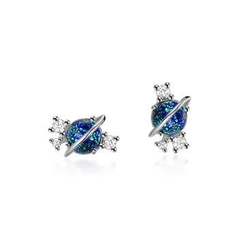 CENTURY&KINDLE S925 Silver Stud Earrings Women's