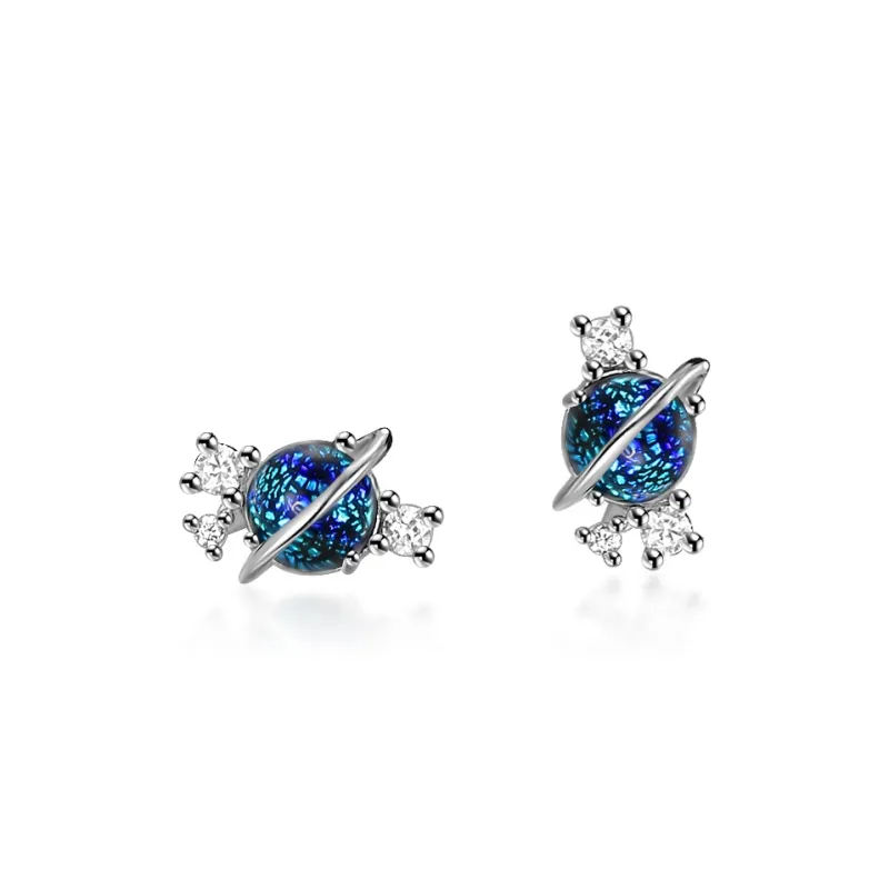 CENTURY&KINDLE S925 Silver Stud Earrings Women's-0