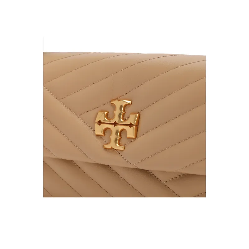 TORY BURCH Kira Leather Handbag Shoulder Bag Small Size Women's Tawny-4