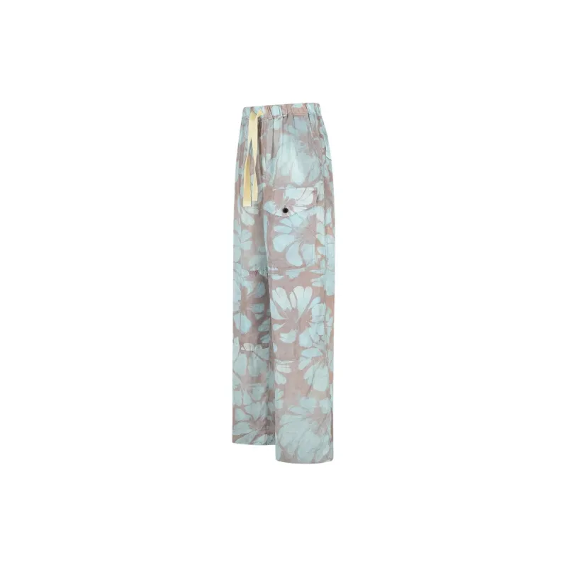 DRIES VAN NOTEN Allover Floral Printed Drawstring Trousers-2
