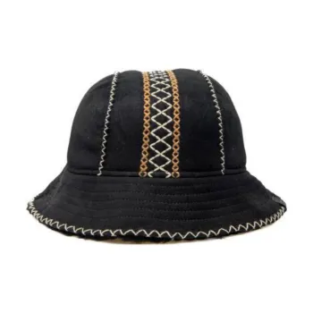 UGG Sheepskin, Leather Bucket Hats Women's Black