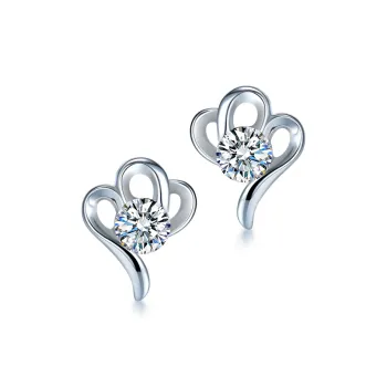 CENTURY&KINDLE S925 Silver Stud Earrings Women's