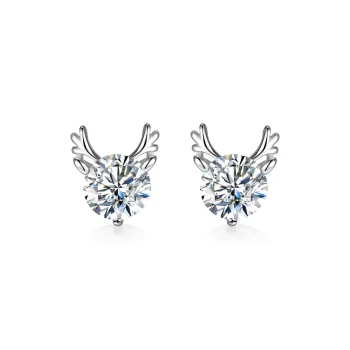CENTURY&KINDLE S925 Silver Stud Earrings Women's