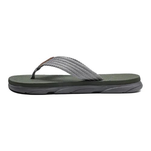 Le Drag Slippers Black/Army Green/Brown