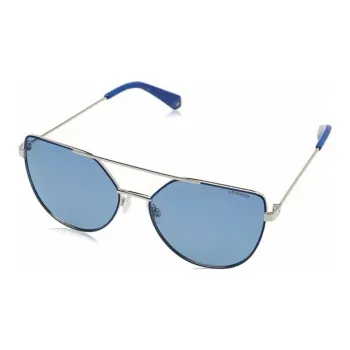 Polaroid Metal Acetate Aviator Sunglasses Women's Blue