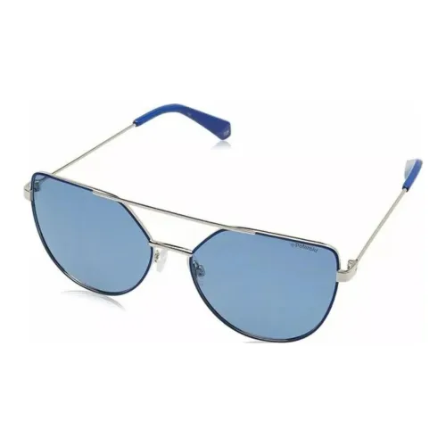 Polaroid Metal Acetate Aviator Sunglasses Women's Blue