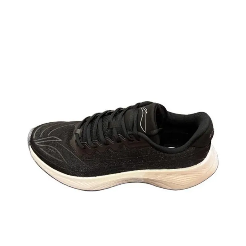 LiNing YueYing 1.0 Cushioned Slip-Resistant Abrasion-Resistant Low-Top Running Shoes Men's Black White-2
