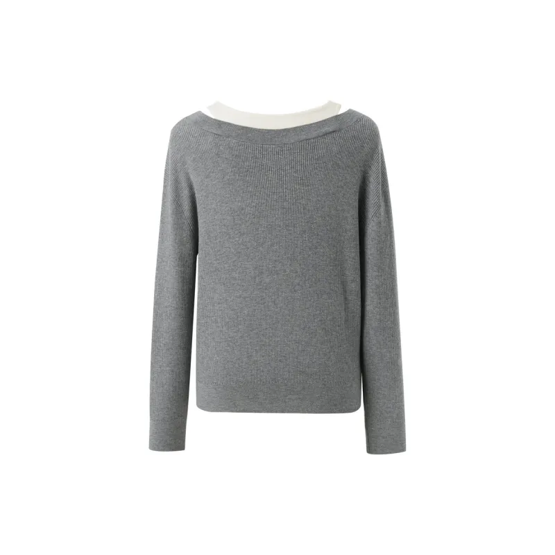 3COLOUR Knitwear Women's Heather Gray-1