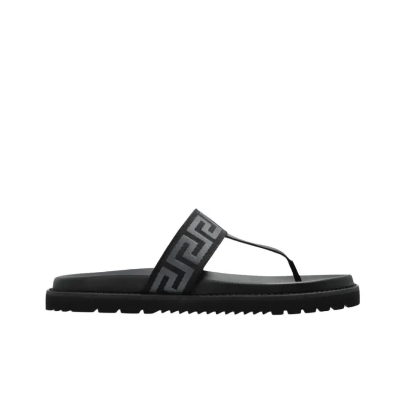 FANSIZHE Slip-Resistant Flip Flops Men's Black-1
