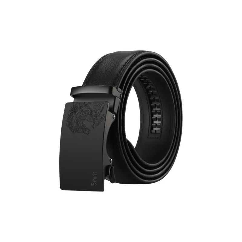 15 MINS Cow Split Leather Belts Men's Width  3.5cm-12