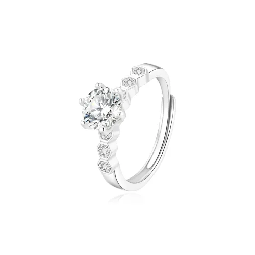 Lao Feng Xiang S925 Silver Rings Women's