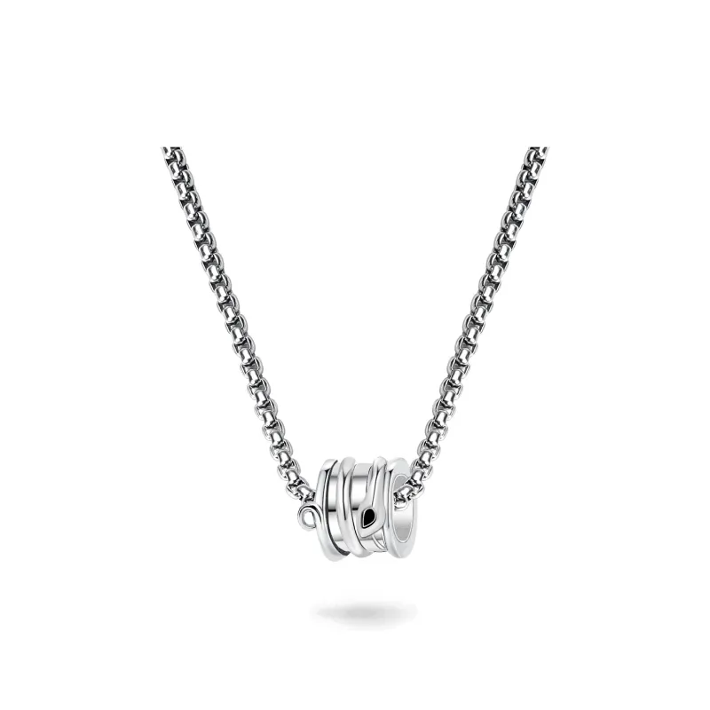 MAGICPOLE Titanium Steel Necklaces Men's Silver-4