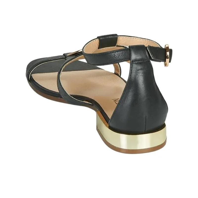 JB MARTIN BOCCIA Strap Sandals 2cm Women's Black-5