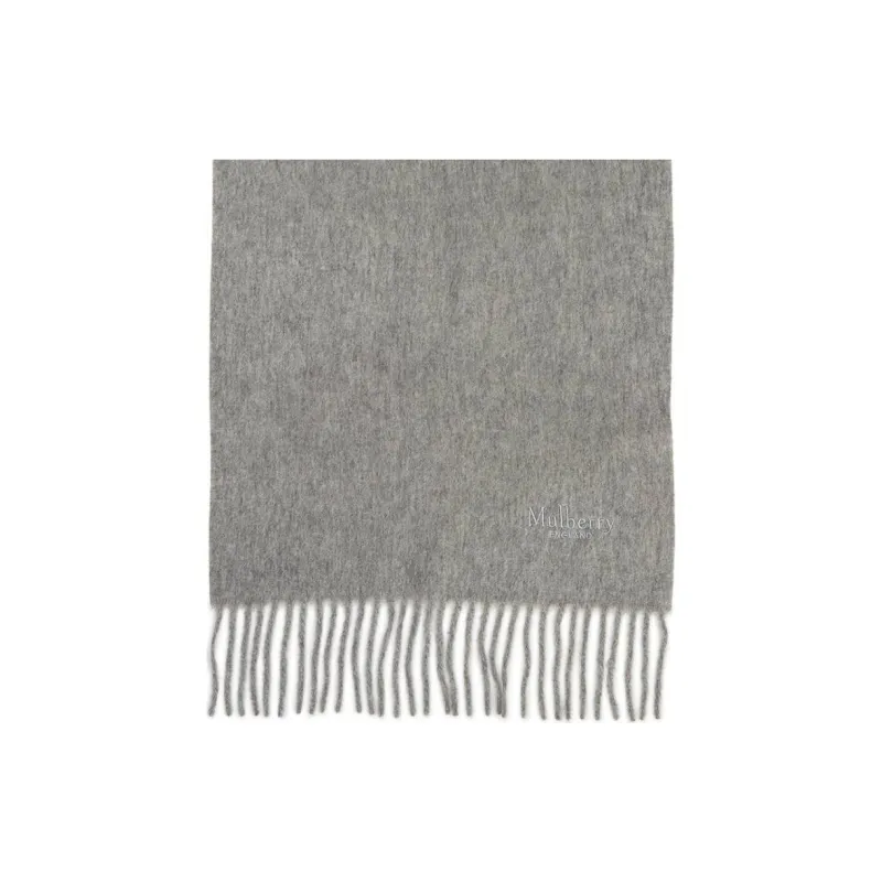 Mulberry Eco-Friendly Merino Wool Knit Scarves Unisex Gray-2