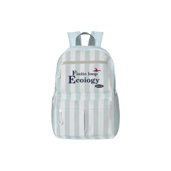 FINITE LOOP Eco Friendly Fabric Travel Backpack Regular Unisex Gray