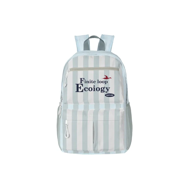 FINITE LOOP Eco Friendly Fabric Travel Backpack Regular Unisex Gray-0