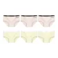6 Pack (3 Brown Pink+3 White Yellow)