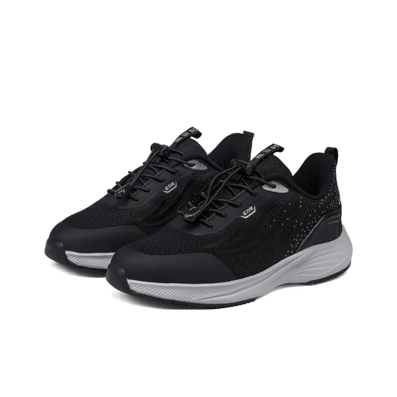 ZULIZ Sports Elderly Shoes Casual Shoes Men Low Top Black-2