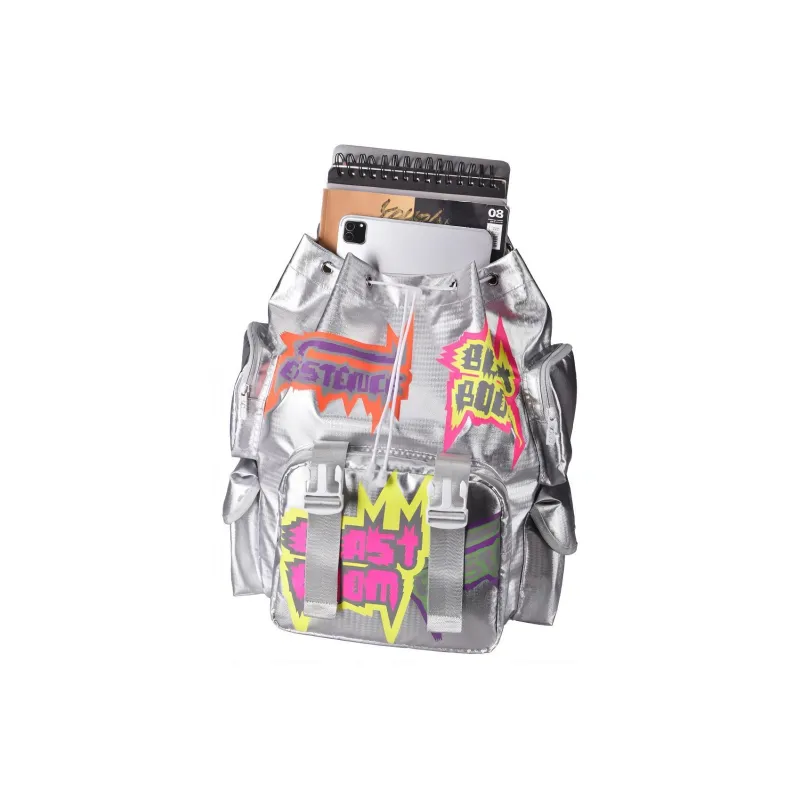 COEXISTENCE Polyester Traveling Essentials For Students Backpack Large Size Unisex Gray-2