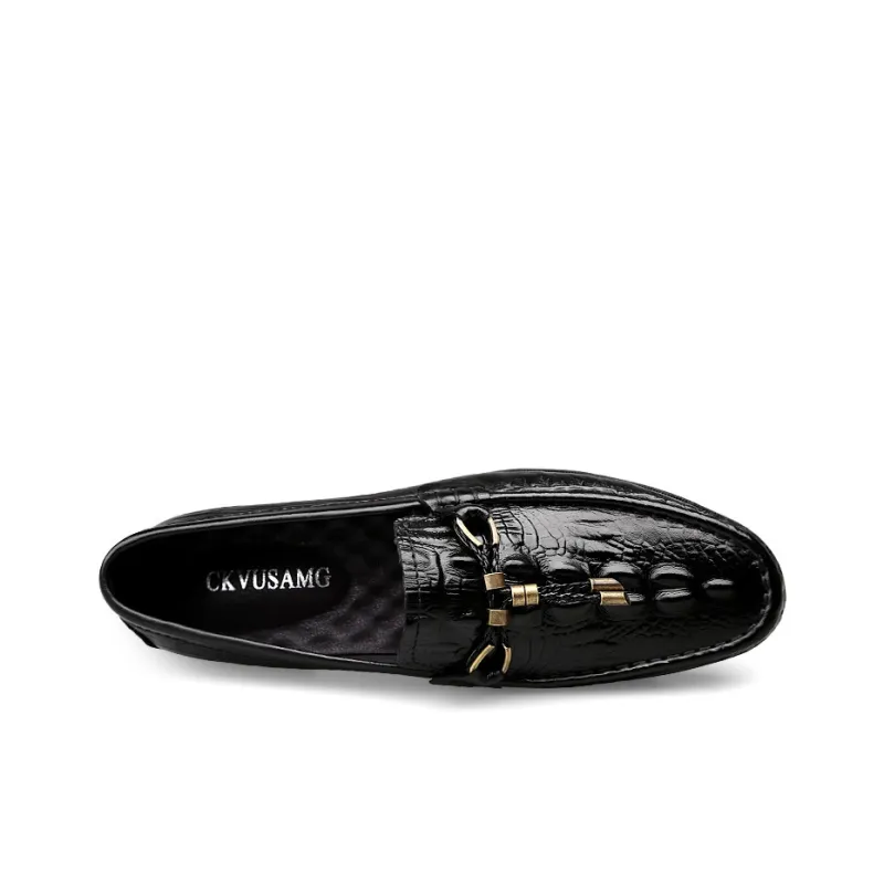 CKVUSAMG Gommino Loafers Unisex Black/White/Brown-5
