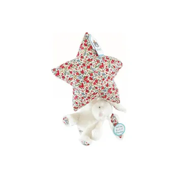 JELLYCAT Soft Toys Pull Ring Little Rabbit White Floral Fabric Style Dolls Plush Doll 28cm High