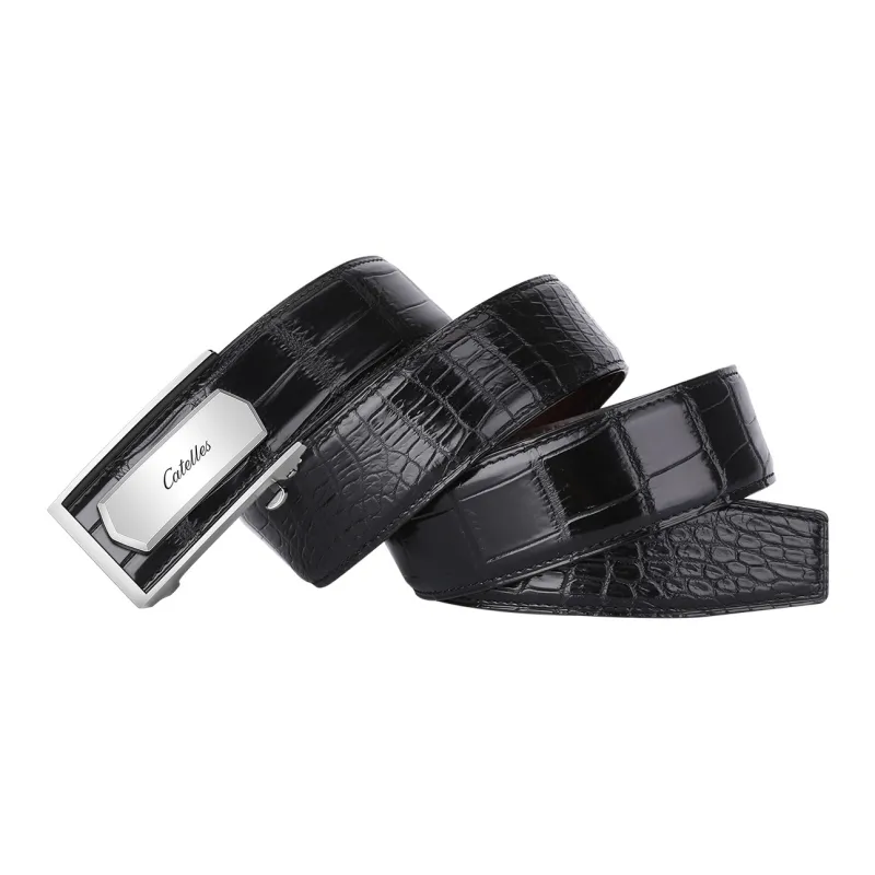 CATELLES Crocodile Leather Leather Belts Men's 3.5cm/3.8cm-3