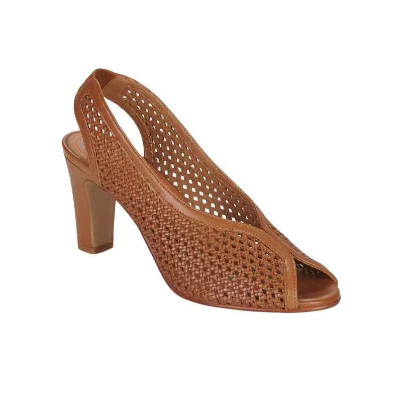 JB MARTIN 1Luxe Chunky Heel High Heels 8cm Women's Brown-2