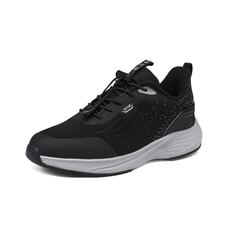 ZULIZ Sports Elderly Shoes Casual Shoes Men Low Top Black-1