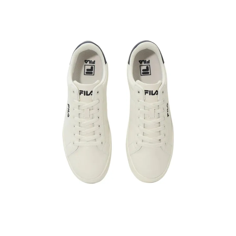 FILA Coat Deluxe V2 Anti Slip Wear Resistant Low Top Skateboard Shoes Unisex White-3
