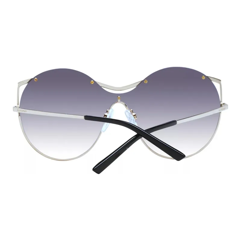 Ana Hickmann Metal Irregular Shape Sunglasses Women's Black-2
