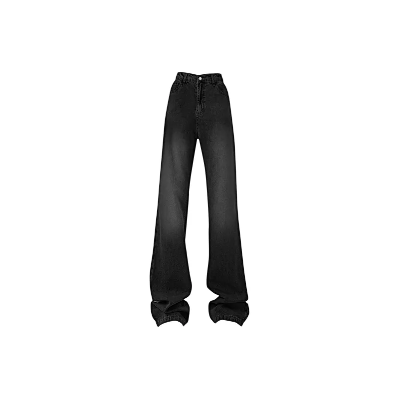 HOKLV Jeans Unisex Black-14